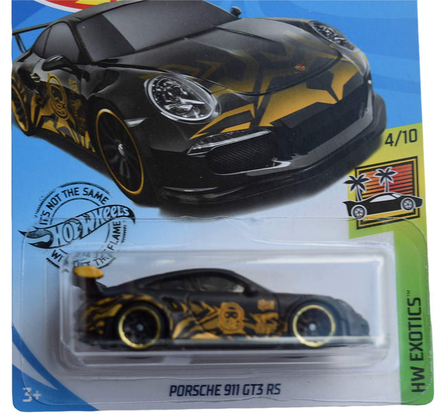 Hot Wheels Porsche 911 GT3 RS 162/250, negro, coche a escala 1:64, coche deportivo, niño, unisex, niños