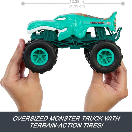 Hot Wheels Monster Trucks 1:24 Scale RC Remote Controlled Mega Wrex Toy with All-Terrain Tyres