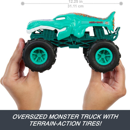 Hot Wheels Monster Trucks 1:24 Scale RC Remote Controlled Mega Wrex Toy with All-Terrain Tyres