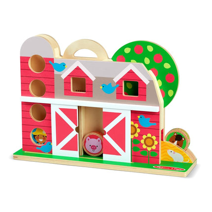 Melissa & Doug GO Tots Wooden Barnyard Tumble | Farm Toys for Kids, Set with Animal & Farmer Figures | Age 1+ - FSC Certified
