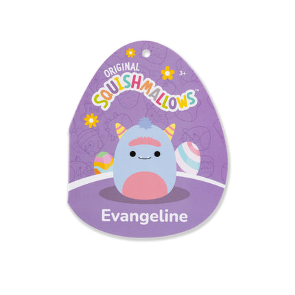 Squishmallows Original 8in Evangeline The Blue Monster – Official Jazwares Easter Plush (Little)