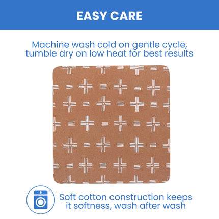 Sábanas ajustables para cuna Delta Children para niñas y niños - Sábana de cuna 100% algodón orgánico para cunas estándar y colchones para niños pequeños - 71x132 cm - Certificado GOTS (paquete de 2), Boho Neutral