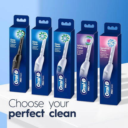 Oral B Pro 100 Gum Care, Battery Powered Toothbrush, White (NEW Model)