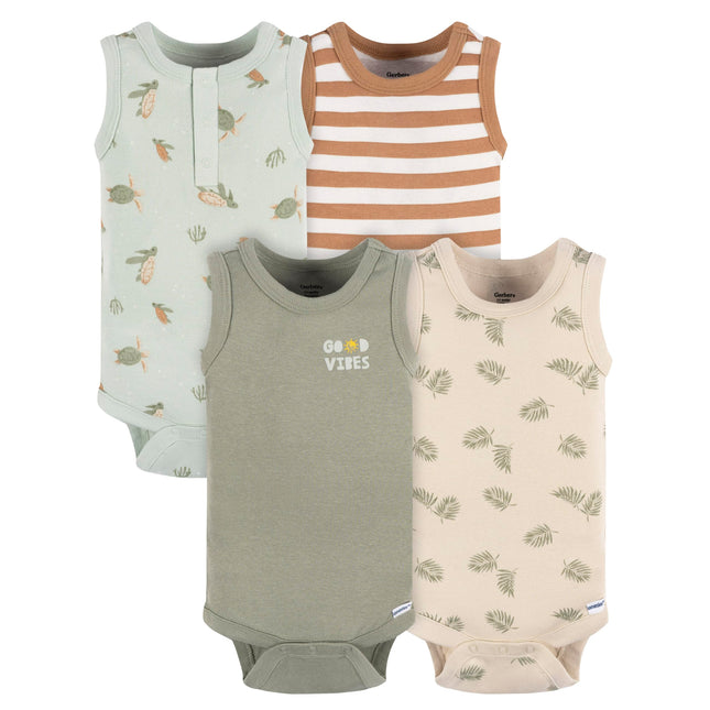 Gerber baby-boys Multi-pack Sleeveless Onesies Bod