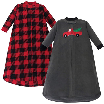 Gigoteuse bébé unisexe à manches longues en polaire Hudson Baby, motif Arbre de Noël, 0-9 mois