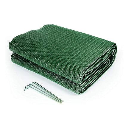 Camco 42880 Reversible Awning Leisure Mat, 1.83 x 2.74 m, Green