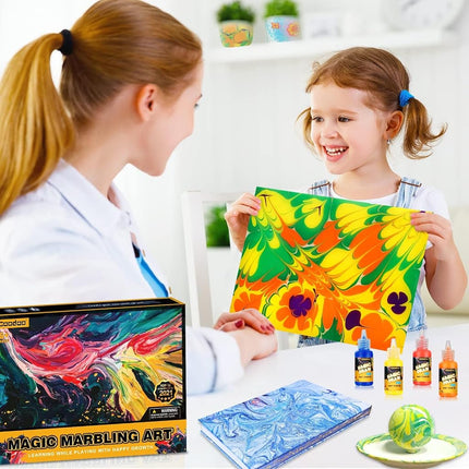 Water Marbling Paint for Kids - Arts and Crafts Kits for Girls & Boys 3+