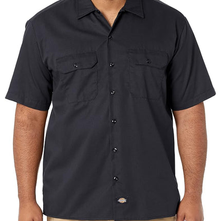Dickies Short Sleeve Work Shirt, Black, 4X