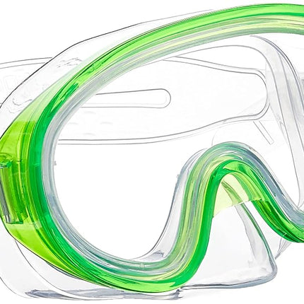 Speedo Unisex-Child Aqua Quest Swim Mask, Snorkel & Fins Set, Glow Green, Large/X-Large