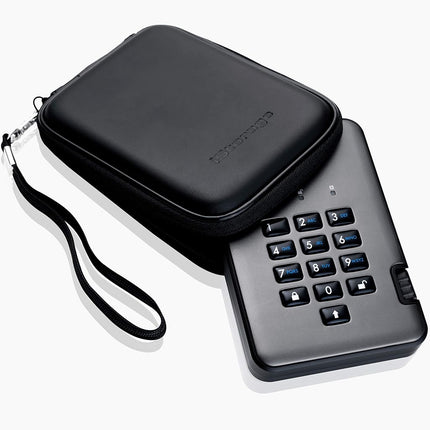 iStorage diskAshur PRO2 SSD 2TB - Secure Solid State Drive - FIPS Level 3 certified - Password protected - Dust/Water-Resistant - Hardware encryption