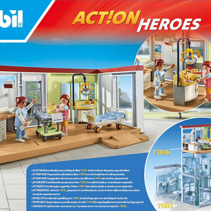 Playmobil 71616 Action Heroes: Maternity ward, made from over 80% recycled and bio-based materials, detailed play sets suitable for children ages 4+