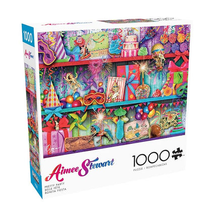 Buffalo Games - Aimee Stewart - Pretty Party - 1000 Piece Jigsaw Puzzle for Adults Challenging Puzzle Perfect for Game Nights - Finished Puzzle Size is 26.75 x 19.75