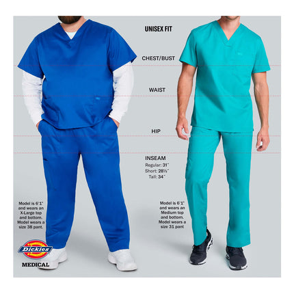 Pantalon taille naturelle Dickies pour femmes et hommes avec 2 poches et cordon de serrage ajustable, 83006, Royal, Moyen