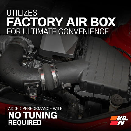 K&N 57-9031 Washable and Reusable Car Performance Intake Kit, Red