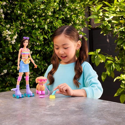 Barbie Pets Skate and Run Brunette Doll