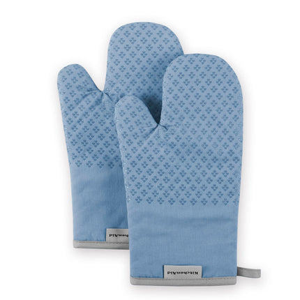 KitchenAid Asteroid Oven Mitt Set, 7"x12.5", Blue 
