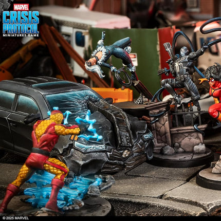 Asmodee | Marvel: Crisis Protocol - Web-Swinging Heroes | Miniatures Game | Ages 14+ | 2 Players | 45+ Minutes Playing Time
