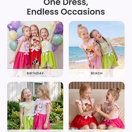 Disney Frozen Girls' Romper with Tulle Skirt and Tulle Skirt for Birthday Summer 2-8 Years, 5-6 Years