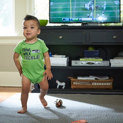 NFL Gerber Unisexo Bebé Estándar Paquete de 3 Bodys de Manga Corta, Color del Equipo, 18 Meses