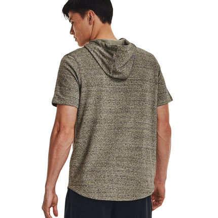 Sudadera con Capucha de Manga Corta Under Armour Rival Terry para Hombre, (504) Grove Green / / Onyx White, Small