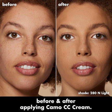 e.l.f. Camo CC Cream, Color Correcting Medium-To-Full Coverage Foundation with SPF 30, Light 280 N, 1.05 Oz (30g)