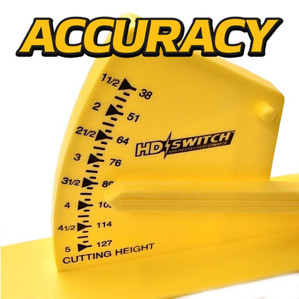 Interruptor HD - Actualización OEM - con brazo rígido y base extendida para facilitar el uso - Medidor de nivelación de plataforma de cortacésped Reemplaza John Deere AM130907 MTD 490-900-0041 Cub Cadet 490-900-0041 Stens 750-442