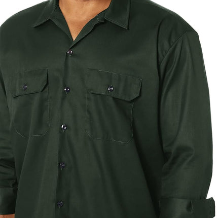Dickies Men's Long Sleeve Work Shirt Trousers, Hunter Green, XL UK