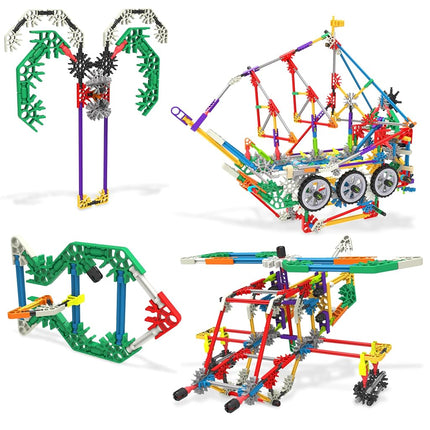Basic Fun K'NEX Deluxe Building Set – 408 Piece STEM Kit with 80 Model Ideas & Storage Bag – Educational Construction Toy for Kids Aged 7+