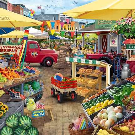 Wonder Forge Farmer's Market Day 1000 Piece Jigsaw Puzzle for Adults | Unique, Perfectly-Fitting Pieces | Fun, Vibrant Imagery | Amazon Exclusive