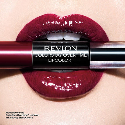 REVLON Liquid Lipstick with Clear Lip Gloss, ColorStay Overtime Lipcolor, Dual Ended with Vitamin E, 320 Faithful Fawn, 0.07 Fl Oz (Pack of 1)