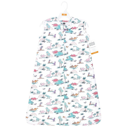 Hudson Baby Saco de Dormir Unisex de Algodón sin Mangas, Manta, Aventuras de Dinosaurios Rosas, 12-18 Meses