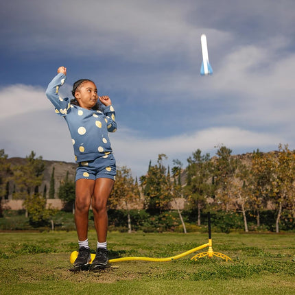 Stomp Rocket The Original Jr. Glow Rocket Launcher, 4 Foam Rockets and Toy Air Rocket Launcher - STEM Gift for Boys and Girls Ages 3 Years and Up - Great for Year Round Play Twin 20005