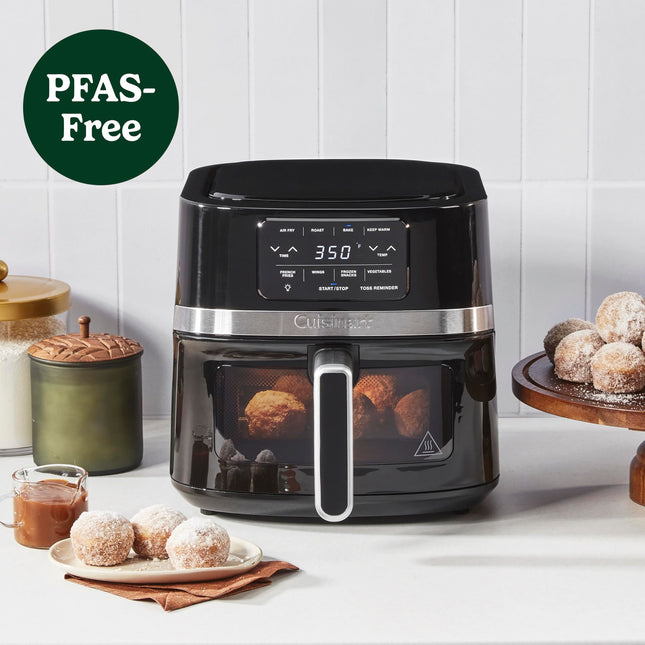 Cuisinart Air Fryer Oven, Stainless Steel Air Fryer, 4.5-Qt Fryer Basket, Dishwasher-Safe Parts with 4 Presets for Roast, Bake, Broil, Air Fry & Keep Warm, Quick & Easy Meals, AIR-160, Black
