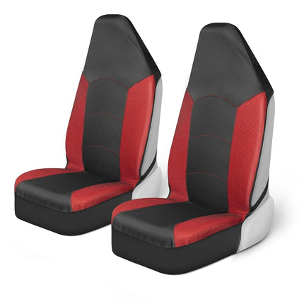 Motor Trend Red Mesh Car Seat Covers for Front Sea