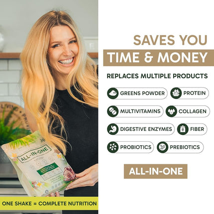 All-In-One Superfood Protein Shake | Complete Superfood Shake (Chocolate, Plant Based)
