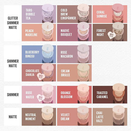 Kaja Beauty Bento Bouncy Eyeshadow Trio - Plum Rosy (01 Rosewater)