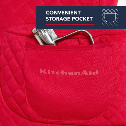 Housse matelassée ajustée KitchenAid pour batteur sur socle à tête inclinable, coloris rouge Passion, 36,5 x 45,7 cm