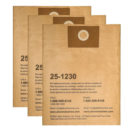 Stanley 25-1230 4-5 Gallon Disposable Filter Bag for Wet/Dry Vacuums, 3-Pack