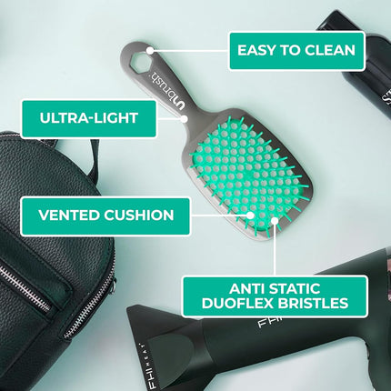 FHI HEAT UNbrush Wet & Dry Vented Detangling Hair Brush, Aurora