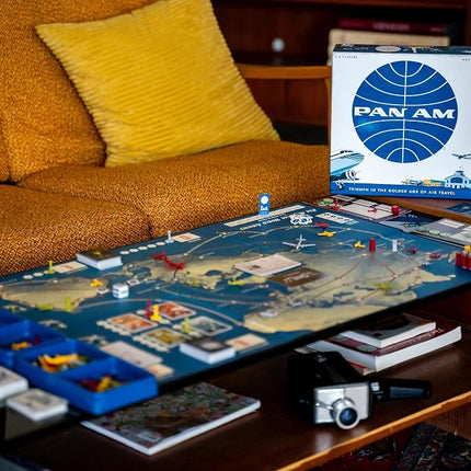 PAN AM Fun Strategy Board Game For The Whole Family - Includes 52 Airplane Miniatures From 4 Distinct Airline Eras (Ages 12+) Ideal for 2-4 Players - Funko 48719 Signature Games