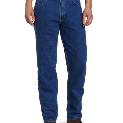 Wrangler Mens Rugged Wear Performance Series Relaxed Fit Jeans, Stonewashed, 46 Blue