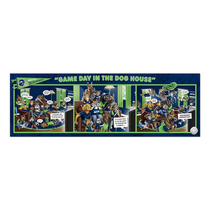 YouTheFan NFL Seattle Seahawks Rompecabezas 1000 piezas Día de partido en la caseta del perro