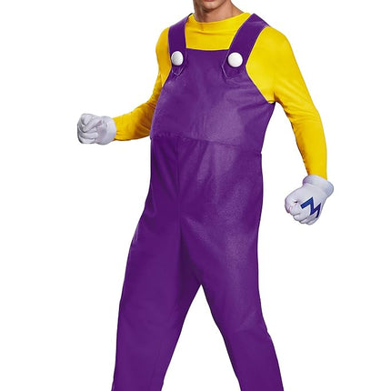 DISGUISE 98823D Wario, Costume Officiel Super Mario Deluxe pour Hommes Bros. Taille Adulte, Dessin Animé, Très Grand