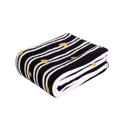 Elegant Comfort Velvet Touch Ultra Plush Christmas Holiday Printed Fleece Throw/Blanket-50 x 60inch, (Golden Heart)