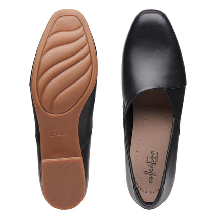 Clarks Women's Juliet Palm Loafer, Black Leather, 3 UK