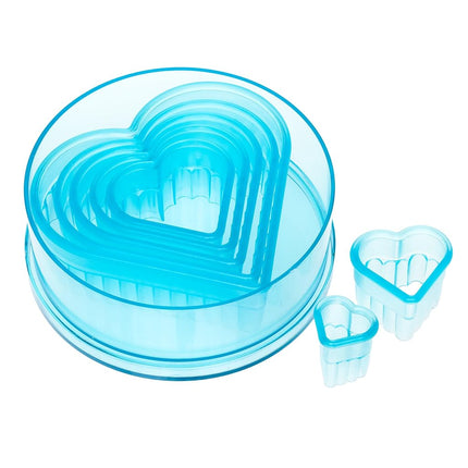 Ateco 5701 Fluted Edge Heart Cutter Set in Graduat