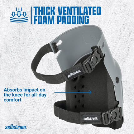 Sellstrom S96110 Knee Pro Ultra Flex Iii Series Durable Hard Plastic Hinged Knee Pad