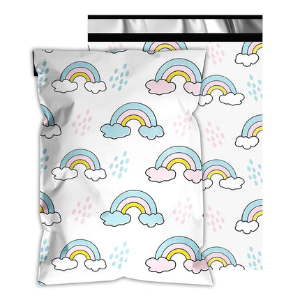 Poly Mailers 10x13 Inch 100 Pcs - Rainbow Printed 