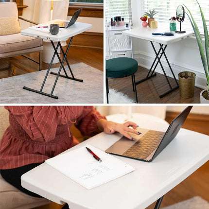 LIFETIME 30-Inch Adjustable Height Personal Table, Almond