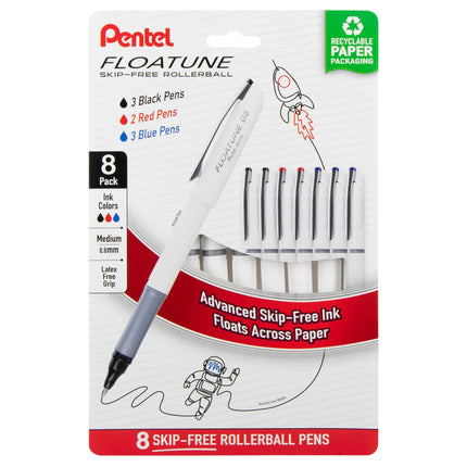 Pentel Floatune Rollerball, 0.8mm medium point, Bl